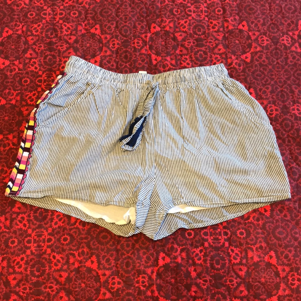 Striped Short with Tribal Print